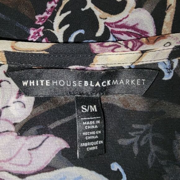 Whbm Floral Chiffon kimono topper size Small - Picture 6 of 7